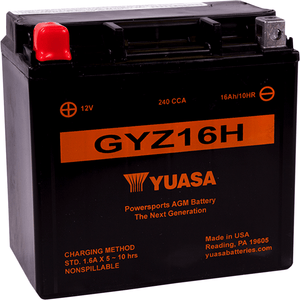 Gyz Factory-Activated Agm Maintenance-Free Battery By Yuasa YUAM716GH AGM Battery 2113-0296 Parts Unlimited Drop Ship