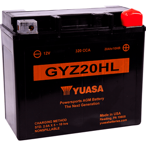 Gyz Factory-Activated Agm Maintenance-Free Battery By Yuasa YUAM720GH AGM Battery 2113-0109 Parts Unlimited Drop Ship