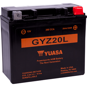 Gyz Factory-Activated Agm Maintenance-Free Battery By Yuasa YUAM720GZ AGM Battery 2113-0282 Parts Unlimited Drop Ship
