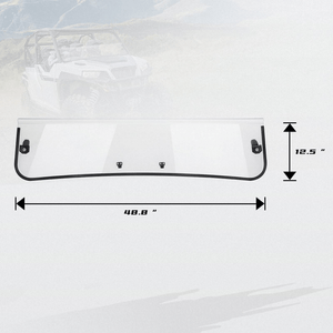 Half Windshield for Polaris General 2016-2023 by Kemimoto B0110-06501CL Half Windshield B0110-06501CL Kemimoto