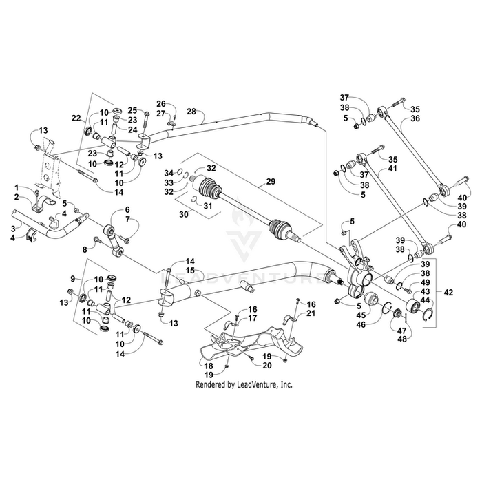 Halfshaft,Hp Rear-Db Coupler-Ht By Arctic Cat