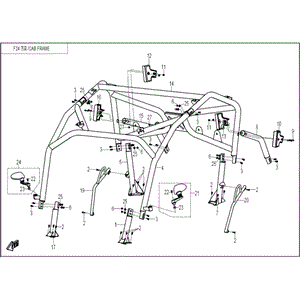 Hand Rail Lh by CF Moto 9060-037670 OEM Hardware 9060-037670 Northstar Polaris