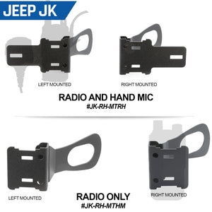 Handheld Radio Grab Bar Mount For Jeep Jk Jku And Jl - Fits R1 / V3 / Gmr2 / Gmr2 Plus / Rh-5R Radios by Rugged Radios Rugged Radios