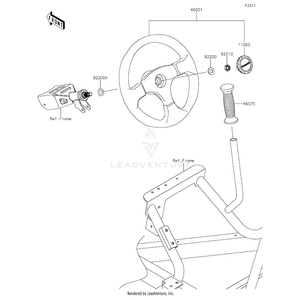 Handle-Assembly by Kawasaki 46001-0005 OEM Hardware 46001-0005 Off Road Express Peach St