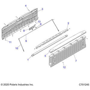 Handle-Tailgate Latch by Polaris 5457283-070 OEM Hardware P5457283-070 Off Road Express