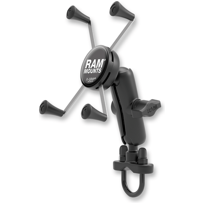 Handlebar Rail Mount With U-Bolt Base And Universal X-Grip® Cradle By Ram Mounts