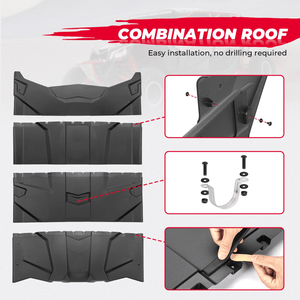 Hard Roof Top For Can-Am Maverick X3 Max, 4PCS Combination by Kemimoto B0112-00702BK Roof B0112-00702BK Kemimoto