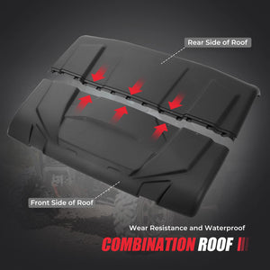 Hard Roof Top Plastic for Can Am Defender HD8 HD10 by Kemimoto B0112-03201BK Roof B0112-03201BK Kemimoto