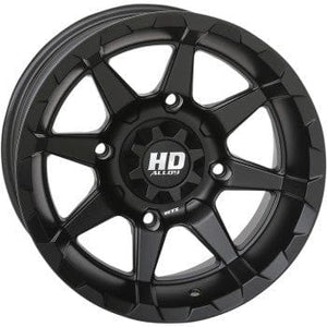 HD6 Wheel Black 14x7 - 4/137-5+2(+10 mm) by STI 14HD627 Non Beadlock Wheel 02301021 Parts Unlimited Drop Ship