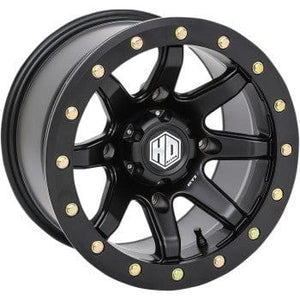 HD9 Wheel Black 14x8-4/137-4+4 by STI 14HB9278 Beadlock Wheel 02301045 Parts Unlimited Drop Ship