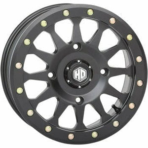 HDA1 Wheel 14X7 4/156 5+2 (+40mm) by STI 14HA123 Beadlock Wheel 02301087 Parts Unlimited Drop Ship Black