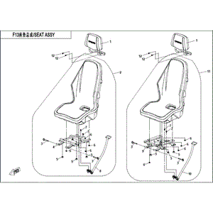 Head Rest by CF Moto 703A-133000 OEM Hardware 703A-133000 Northstar Polaris