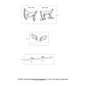 Headlight Brush Guard by Yamaha 2PG-F84L0-T0-00 OEM Hardware 2PG-F84L0-T0-00 Off Road Express