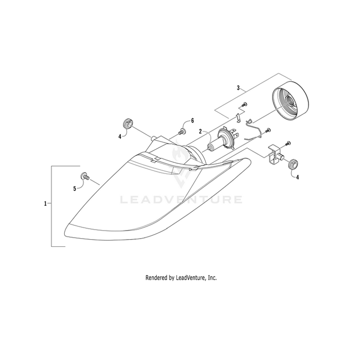 Headlight,Lh-Assy-Pc (Trl&Amp;Sport) By Arctic Cat