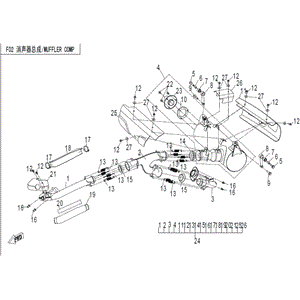 Heat Plate I Exhaust Pipe by CF Moto 7000-020001 OEM Hardware 7000-020001 Northstar Polaris