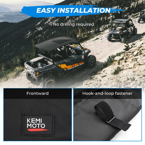 Heavy Duty 1680D Oxford Fabric Roof for Polaris General by Kemimoto B0112-04801BK Soft Top B0112-04801BK Kemimoto