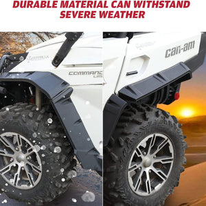 Heavy Duty Fender Flares For Can-Am Commander by Kemimoto B0103-01701BK Fender Flare B0103-01701BK Kemimoto