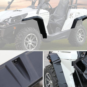 Heavy Duty Fender Flares For Can-Am Commander by Kemimoto B0103-01701BK Fender Flare B0103-01701BK Kemimoto