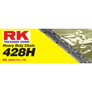 Heavy Duty (H) M428H Chain By Rk M428H-130 Rear Drive Chain 1221-0136 Parts Unlimited