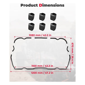 Heavy Duty Rear Windshield for Polaris RZR XP 4 1000 (4 Seater) by Kemimoto B0110-12501CL Rear Windshield B0110-12501CL Kemimoto