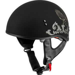 HH-65 Corvus Helmet by GMAX H16510958 Half Helmet 72-56792X Western Powersports Black/Tan / 2X