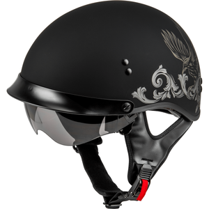 HH-65 Corvus Helmet w/ Peak by GMAX Half Helmet Western Powersports