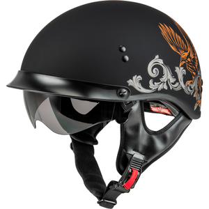 HH-65 Corvus Helmet w/ Peak by GMAX Half Helmet Western Powersports