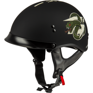 HH-65 DRK1 Half Helmet w/ Peak by GMAX H965121048 Half Helmet 72-72222X Western Powersports Matte Black/Bone / 2X