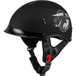 HH-65 DRK1 Half Helmet w/ Peak by GMAX H96512508 Half Helmet 72-72202X Western Powersports Matte Black/Grey / 2X
