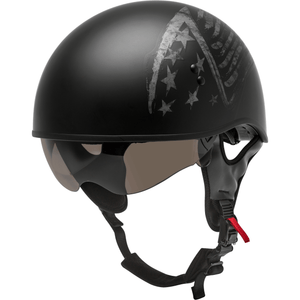 HH-65 Naked Bravery Helmet by GMAX H1656508 Half Helmet 72-56472X Western Powersports Drop Ship 2X / Black/Grey