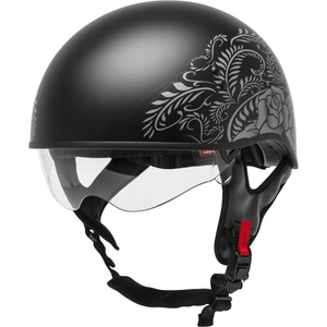 HH-65 Naked Rose Helmet by GMAX Half Helmet Western Powersports Drop Ship