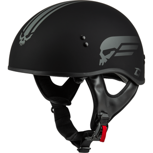 HH-65 Retribution Helmet by GMAX H16511818 Half Helmet 72-56702X Western Powersports Black/Silver / 2X