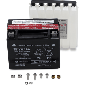 High Performance Agm Maintenance-Free Battery By Yuasa YUAM620BH-PW Conventional Acid Battery YTX20HL-BS-PW Parts Unlimited Drop Ship