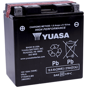 High Performance Agm Maintenance-Free Battery By Yuasa YUAM6220C AGM Battery 2113-0015 Parts Unlimited Drop Ship