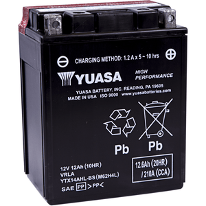 High Performance Agm Maintenance-Free Battery By Yuasa YUAM62H4L AGM Battery YTX14AHL-BS Parts Unlimited Drop Ship