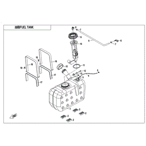 High Pressure Fuel Hose 1 by CF Moto 7020-120210-2000 OEM Hardware 7020-120210-2000 Northstar Polaris