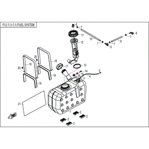 High Pressure Fuel Hose 3 by CF Moto 7020-120230 OEM Hardware 7020-120230 Northstar Polaris