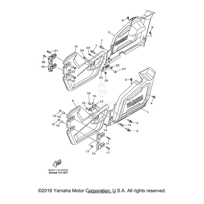 Hinge Assembly by Yamaha