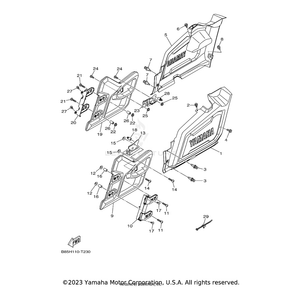 Hinge Assembly by Yamaha 2PG-F4772-10-00 OEM Hardware 2PG-F4772-10-00 Off Road Express