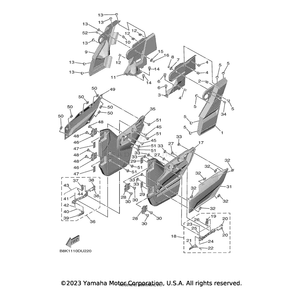 Hinge Assembly by Yamaha BG4-F4772-00-00 OEM Hardware BG4-F4772-00-00 Off Road Express