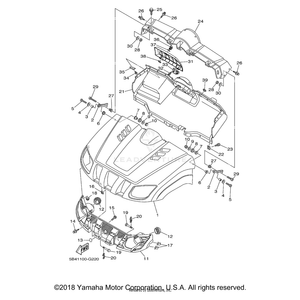 Hinge by Yamaha 5UG-F1797-00-00 OEM Hardware 5UG-F1797-00-00 Off Road Express