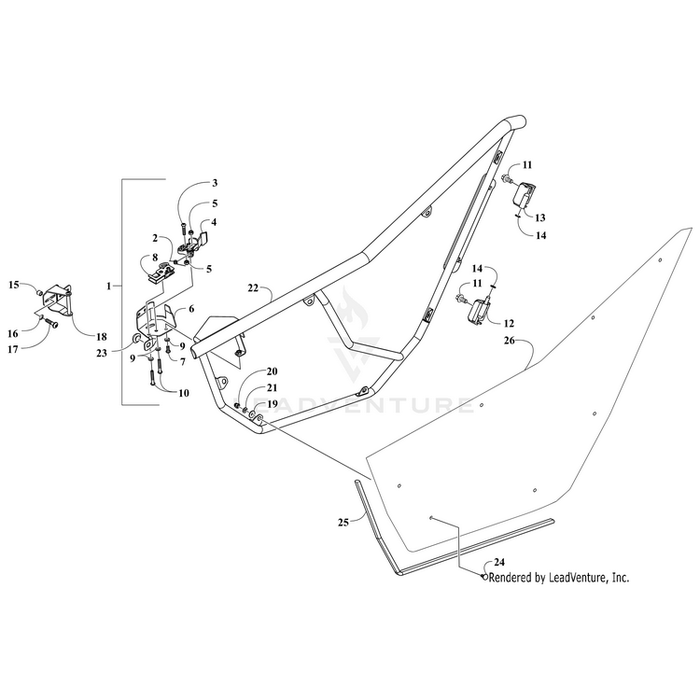 Hinge,Lower-Lh By Arctic Cat