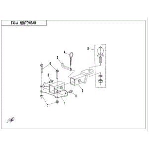 Hitch Ball 50Mm (Not Incl. Usa) by CF Moto 9010-205000-1000 OEM Hardware 9010-205000-1000 Northstar Polaris