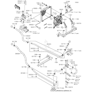 Holder,Breaker by Kawasaki 13280-0898 OEM Hardware 13280-0898 Off Road Express Peach St