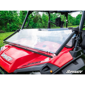 Honda Pioneer 1000 / 1000-5 Scratch Resistant Flip Down Windshield by SuperATV FDWS-H-PIO1K-70 Folding Windshield FDWS-H-PIO1K-70 SuperATV