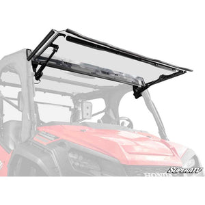 Honda Pioneer 1000 MaxDrive Power Flip Windshield by SuperATV PFWS-H-PIO1K-70 Folding Windshield PFWS-H-PIO1K-70 SuperATV