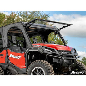 Honda Pioneer 1000 MaxDrive Power Flip Windshield by SuperATV PFWS-H-PIO1K-70 Folding Windshield PFWS-H-PIO1K-70 SuperATV