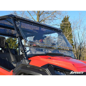 Honda Pioneer 1000 Scratch-Resistant Flip Windshield by SuperATV FWS03-001-70 Folding Windshield FWS03-001-70 SuperATV