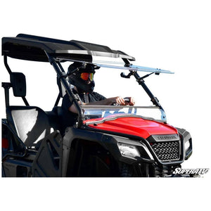 Honda Pioneer 500 Scratch Resistant Flip Windshield by SuperATV FWS-H-PIO500-70 Folding Windshield FWS-H-PIO500-70 SuperATV