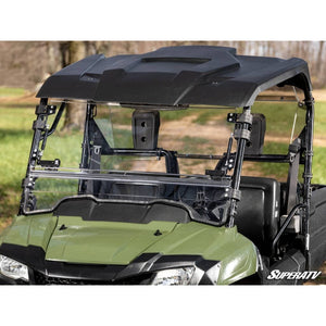 Honda Pioneer 700 Scratch Resistant Flip Windshield by SuperATV FWS-H-PIO700-002-70 Folding Windshield FWS-H-PIO700-002-70 SuperATV